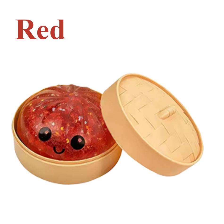 New Glitter Dumpling Squishy Box Dumplings Squishy Anxiety Relief Fidget Soft Squeeze Decompression Dough