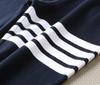 High-Quality Yarn-Dyed Four-Stripe All-Cotton Sweatpants, Unisex Casual Sports Series with Cuffed Long Pants