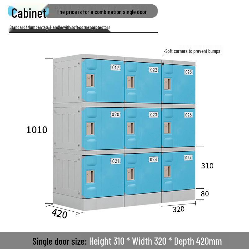 ABS Plastic Lockable Storage Cabinet for School Backpacks