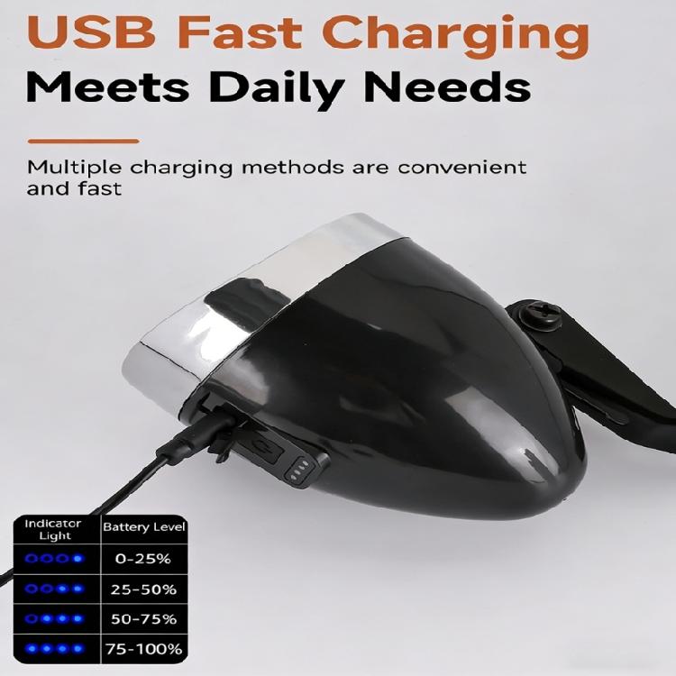 Multifunctional USB Bike Light with LEDs Multiple Mode Option Waterproof Design Plastic Texture for Various Occasion