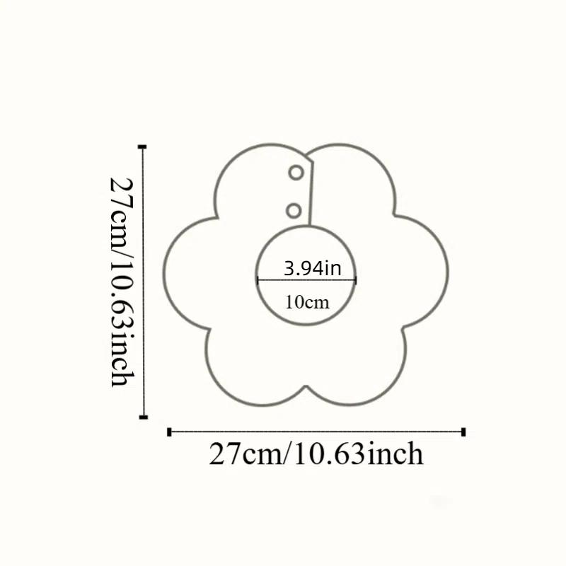 Waterproof Baby Cotton Bibs Flower Shape Round Neck Baby Drooling Bibs INS Korean Style Saliva Towel Cloths Feeding Accessories