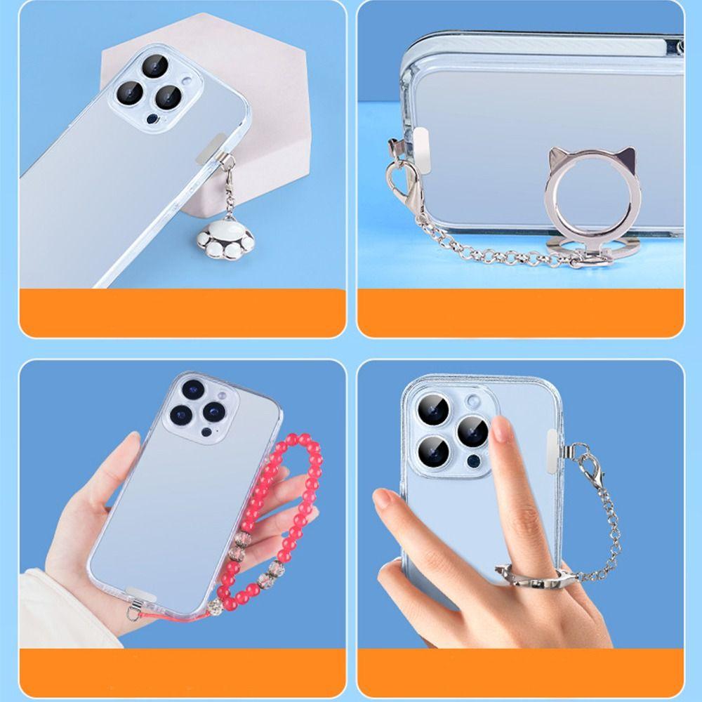 Ultra-thin Phone Lanyard Tab Anti-fall Anti-lost Phone Lanyard Clip Patch Metal Snap Strap Phone Case Hanging Rope