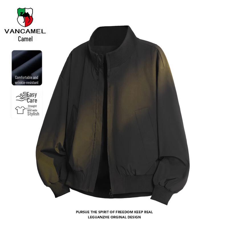 VANCAMEL Men s Autumn Winter American Style Bomber Jacket 4XL