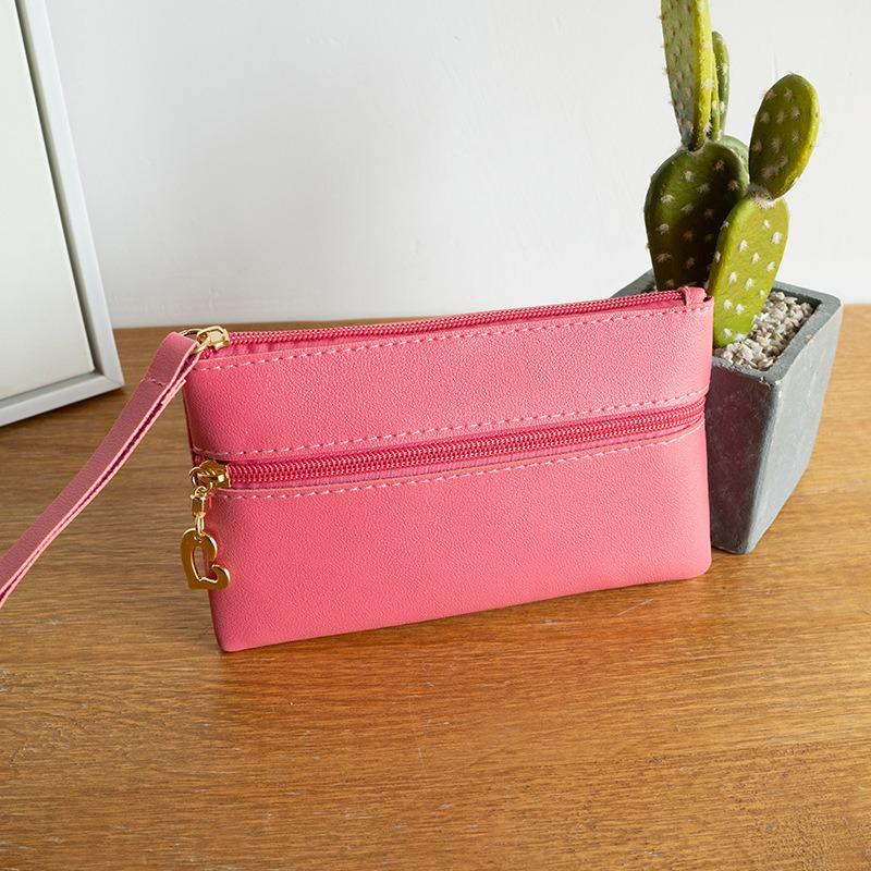 Double pull women's clutch bag new change bag small bag versatile key bag g
