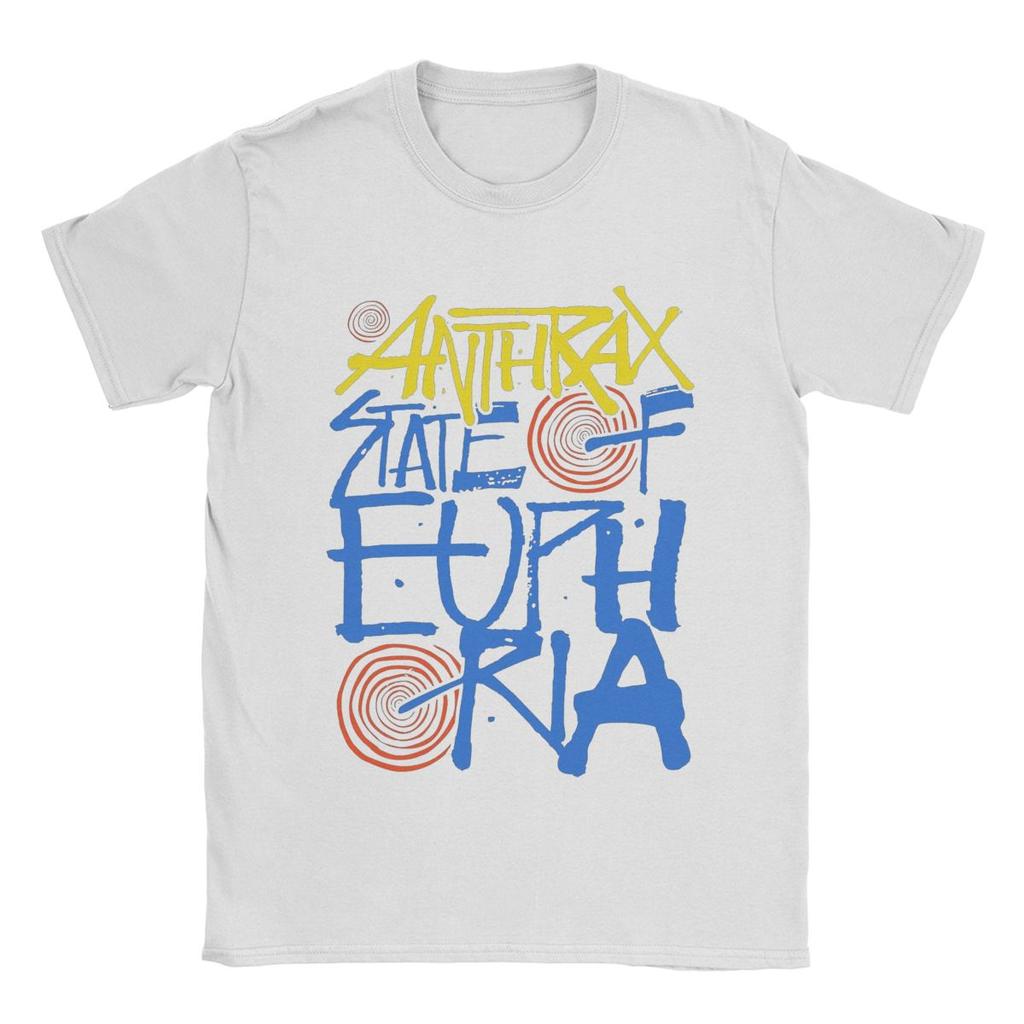 Anthrax Band T-Shirt für Herren Neuheit 100% Baumwolle T-Shirt Rundhals Kurzarm T-Shirt Druck Kleidung