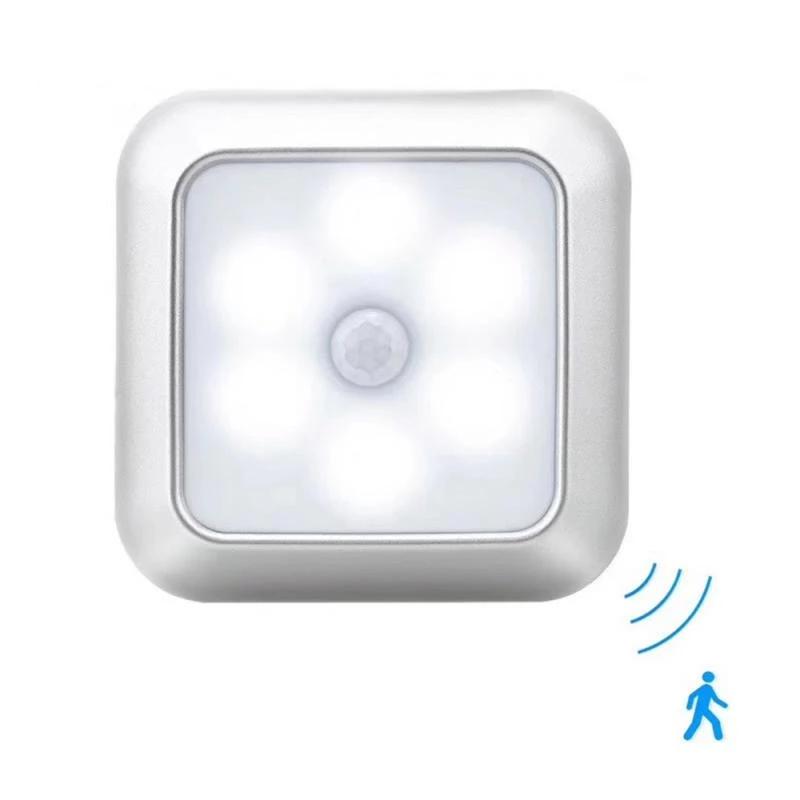 Battery Powered Motion Sensor Night Light Wall Lamp For Cupboard Toilet Home