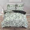 3D Printed Modern Dollar Pattern Duvet Cover Bedding