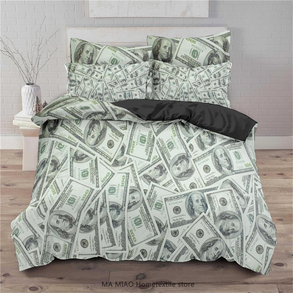 3D Printed Modern Dollar Pattern Duvet Cover Bedding