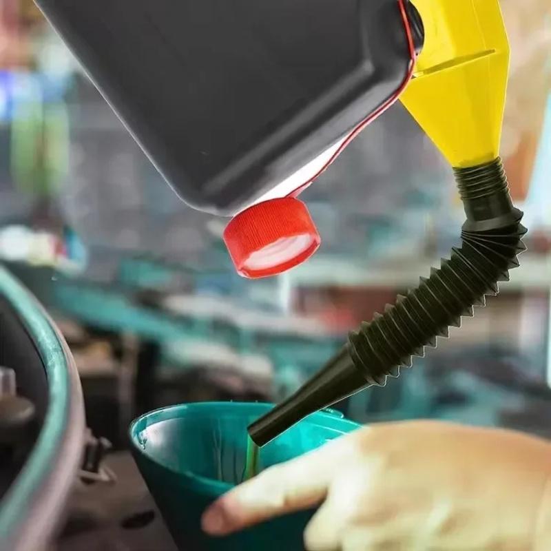 Collapsible Funnels for Transferring Gasoline in And Motorcycles, Designed for Flexible Draining And Filtering