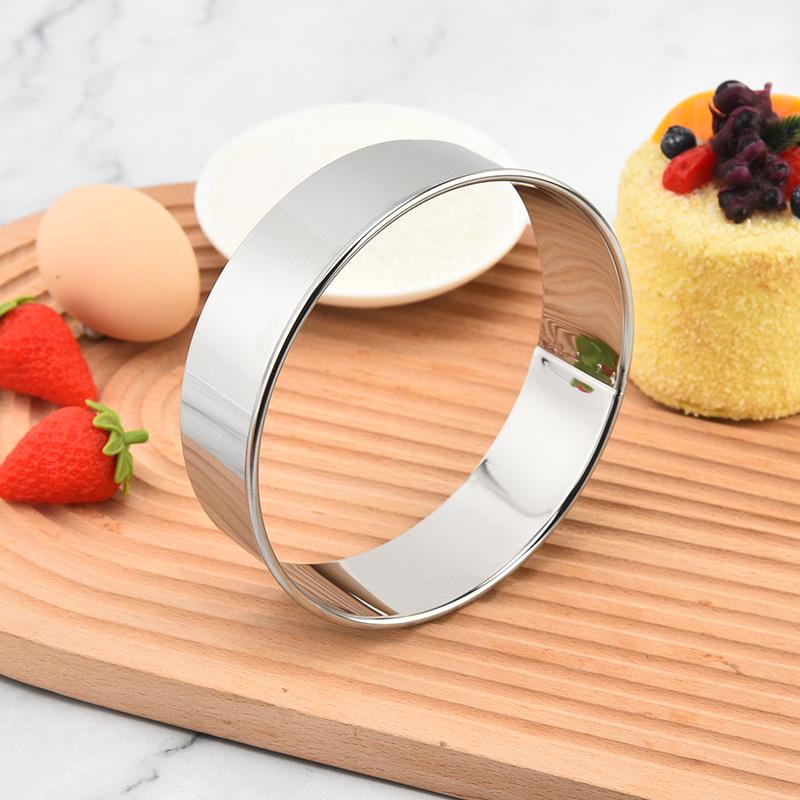 Stainless Steel Cake and Biscuit Mold Set: Round Mousse Ring, Dumpling Cutter, Donut Mold for Baking