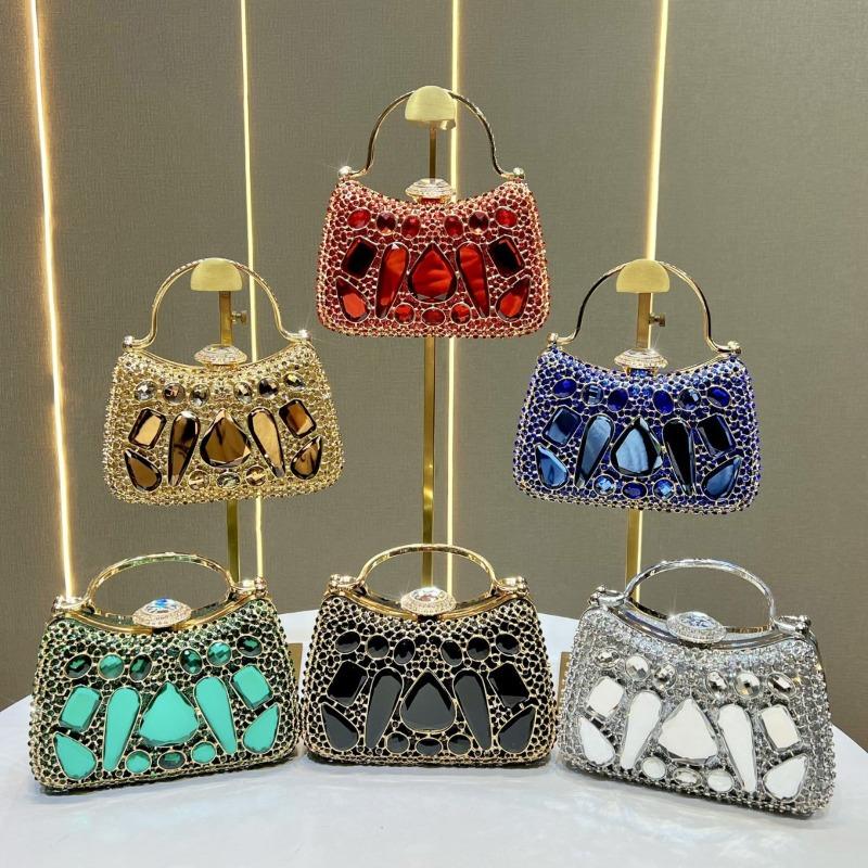 Hand-held Bag - Exquisite Dinner Bag - French-style Diamond-studded Handbag - Women's Bag