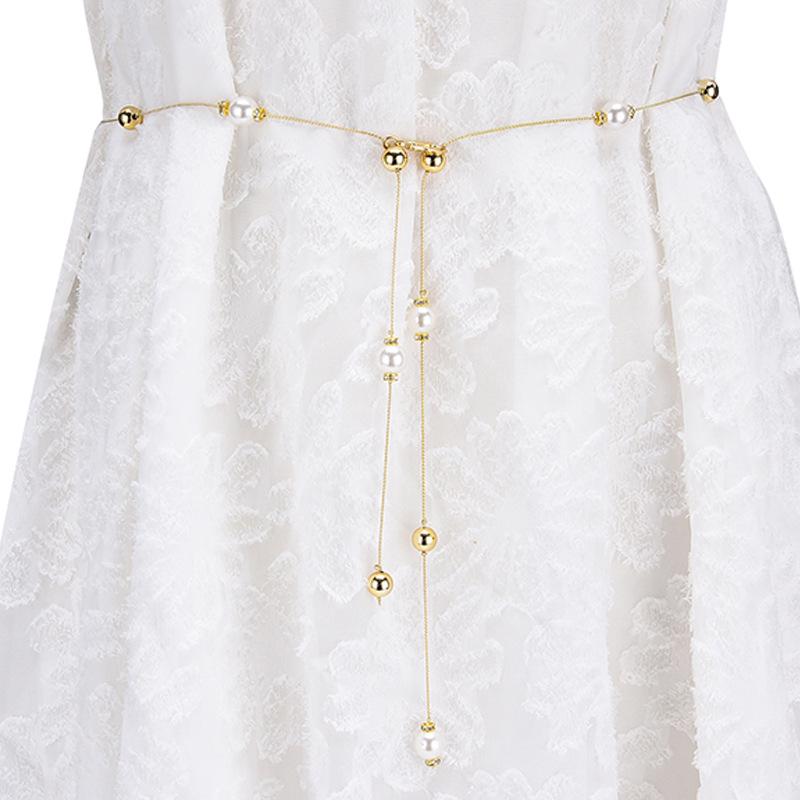 Rhinestone-Inlaid Metal Waist Chain for Dresses and Belly Dance