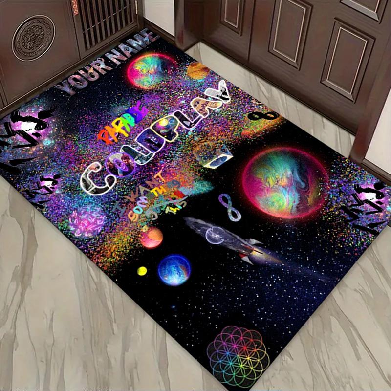Name Custom Coldplay Band Carpet Rug for Living Room Bedroom Home Sofa Decoration,Kids play Non-slip Floor Mat