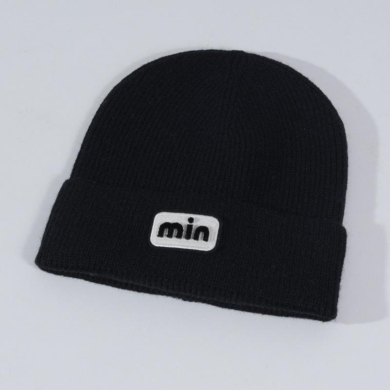 Hat for Women In Winter Warm Knitted Hat Korean Style Trendy Versatile Student Windproof Wool Hat Men