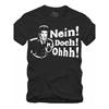 Herren Schwarzes Kurzarm-Rundhals-T-Shirt mit Vintage Deutscher Militär-Grafikdruck, Weiche Baumwollmischung für Freizeitkleidung oder Comedy-Themenveranstaltungen