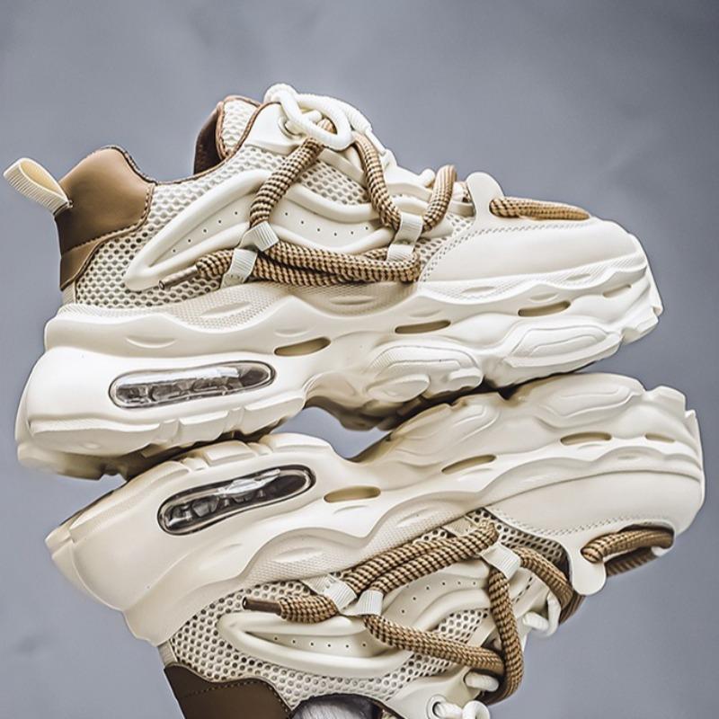 Fashion 2025 Men's Lace-up Sneakers Autumn Chunky Comfortable Trend Tennis Sports Shoes Outdoor Wear-resistant Breathable Running Shoes