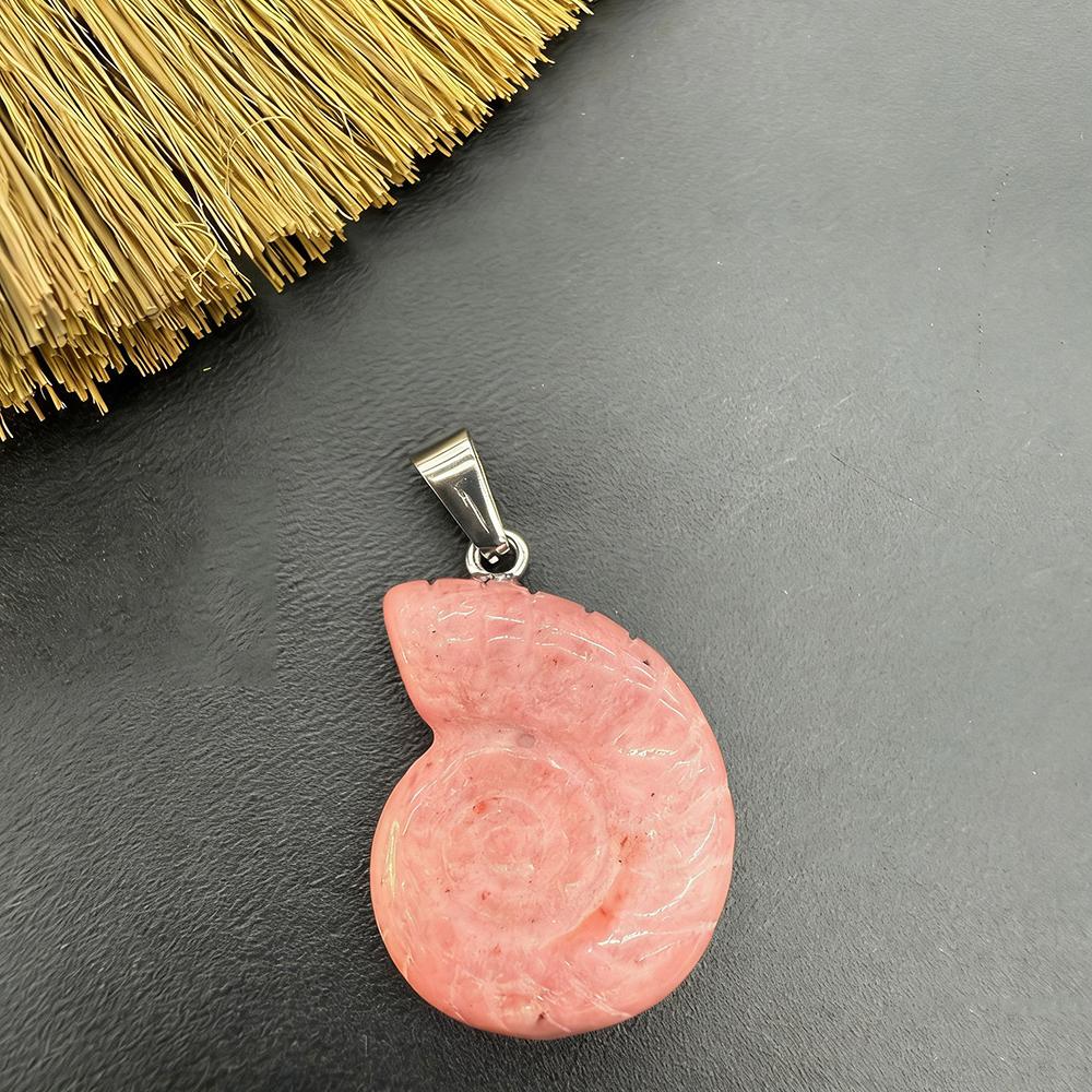 

1pc Spiral Natural Stone pendant Natural Amethyst Rose Quartz Tiger Eye Crystal DIY Accessories Gifts