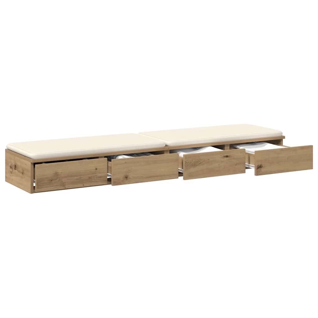 Bed Drawers Artisan Oak 135 x 36.5 x 16.5 cm Engineered Wood