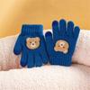 Cartoon Bear Baby Mittens Winter Crochet Thick Mitten for 3-12Years Baby