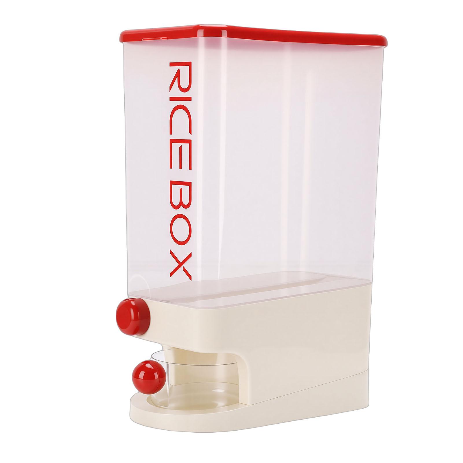 Rice Dispenser Large Capacity Multifunctional Airtight Space Saving Rice Storage Container for Home Red красный