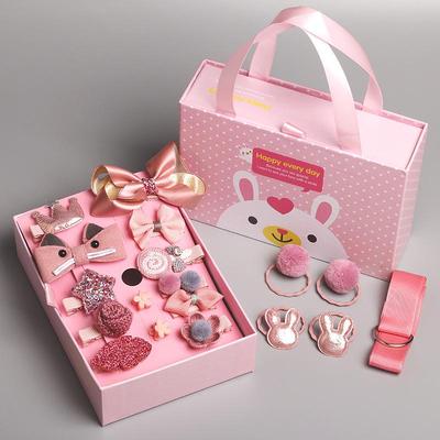 Korean Children's Hair Accessories - 18-Piece Cute Princess Hairpin Set In a Portable Box