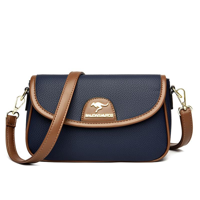 

Urban simple trendy mother bag shoulder messenger bag fashionable small square bag синій