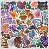 50 Colorful Waterproof Cartoon Stickers: Cute Decorative Stickers for Phones, Computers, Water Bottles, and Skateboards.