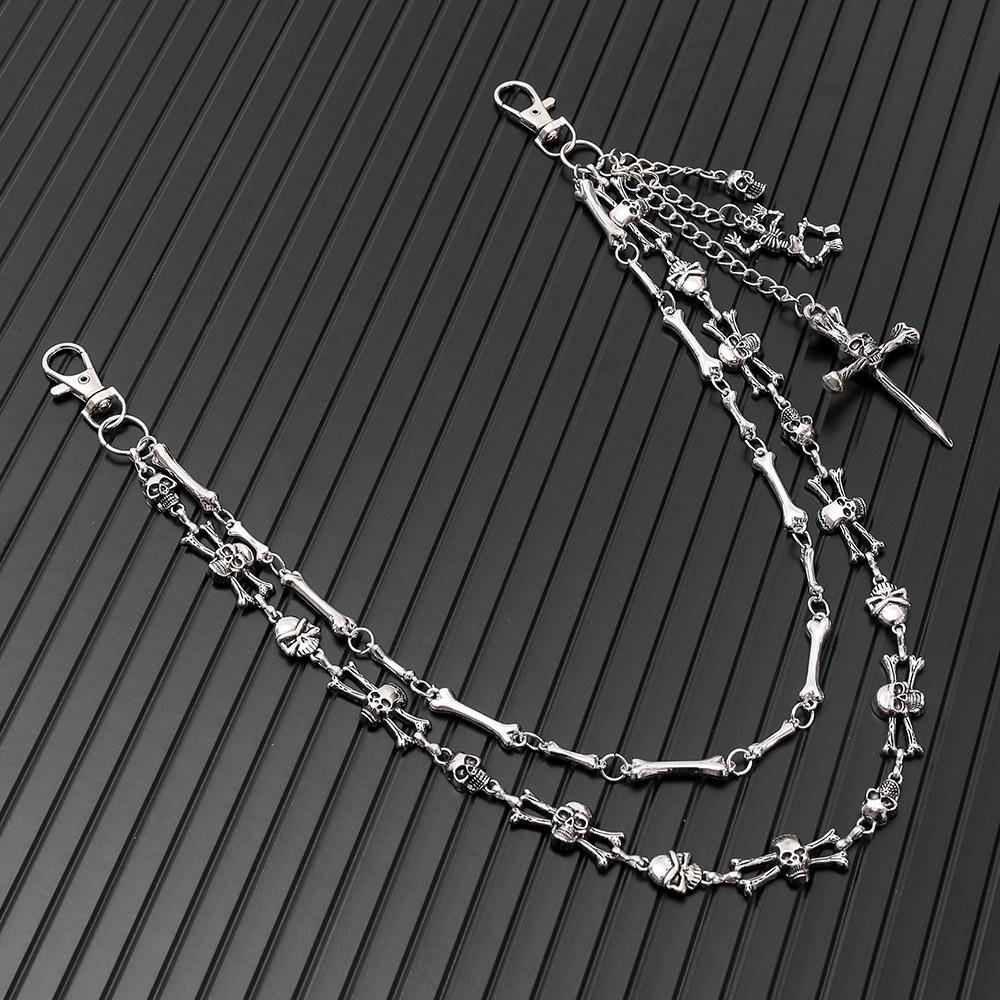 European and American Skull Pants Chain High-end Hip-hop Trend Dark Punk Style Waist Chain Accessories