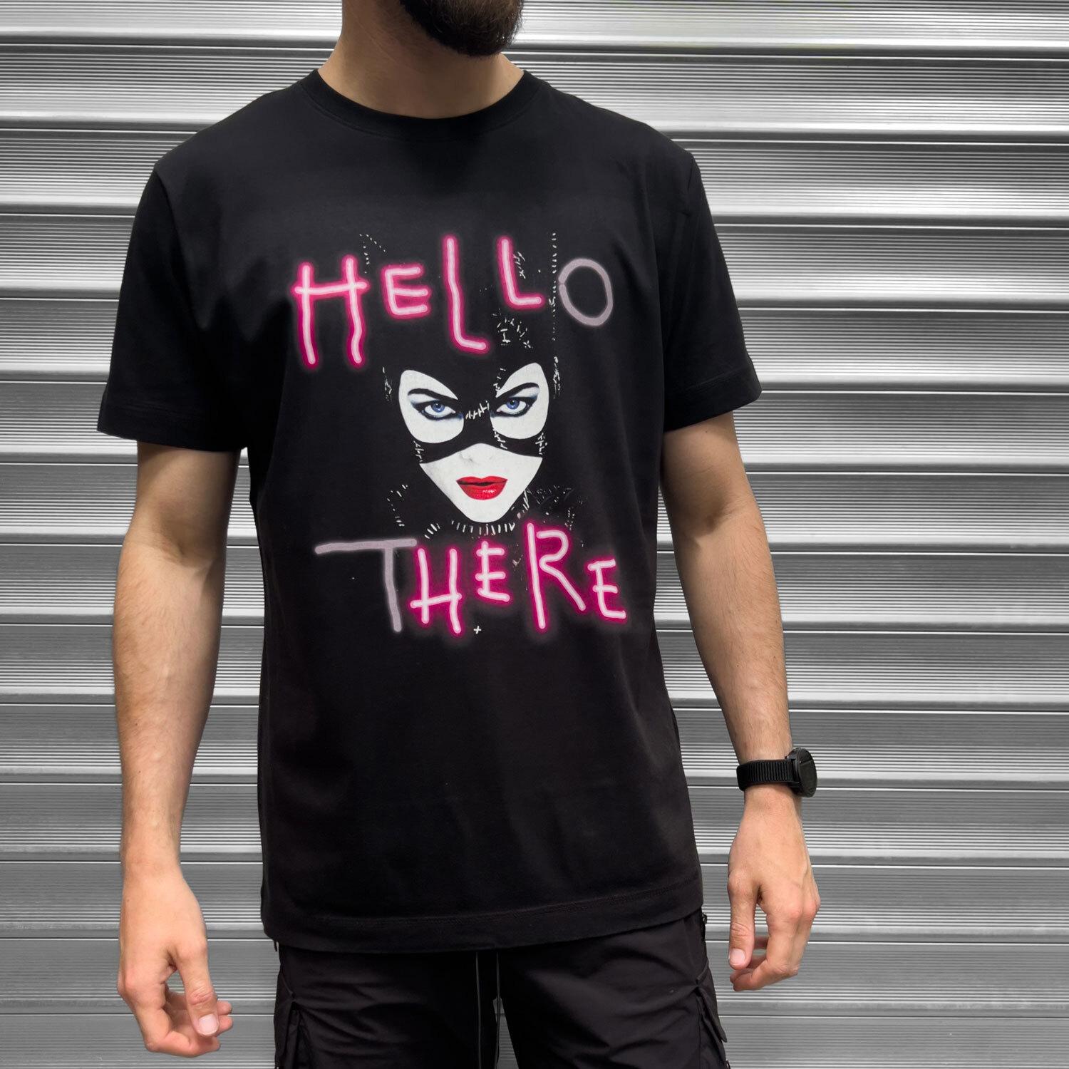 Мужская футболка Selina Kyle Catwoman Hell Here Знак Batman Returns Joker DC Comics L