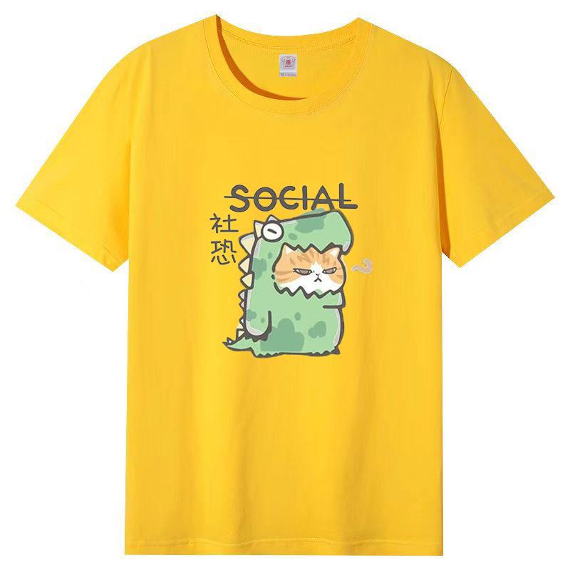 Cartoon Short Sleeve Women's T-Shirt 2025 New Design American Loose Half Sleeve Top