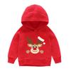 Children's Red Santa Claus Pattern Printed Hoodie Boys Girls Comfortable Outdoor Autumn and Winter Long Sleeve Pullover