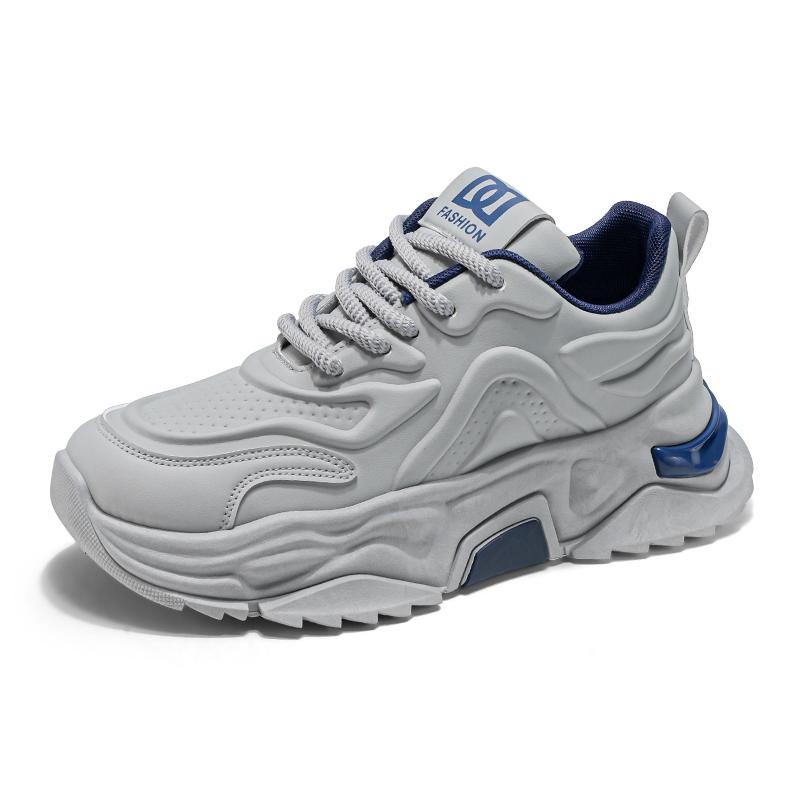 Pánské boty na volný čas, jarní a podzimní módní boty na vysokých podpatcích s tlustou podrážkou, všestranné módní gumové boty, tenisky, mužské tenisky