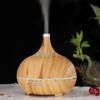 Smart WiFi Hotel Aroma Diffuser with Wood Grain Design: Hollow Translucent Humidifier and Home Atomizer
