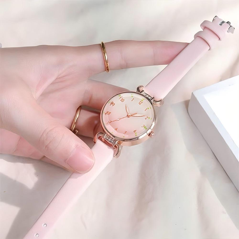 New Round Dial Bracelet Watch Adjustable Elegant Quartz Watch Gradient Color Women Wristwatches Women Fashion