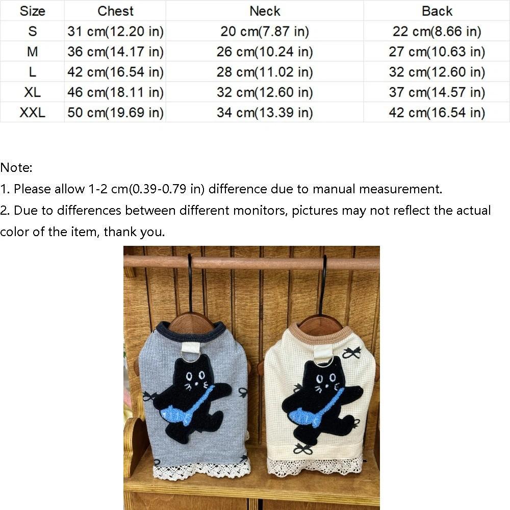 Breathable Pet Short Sleeve Cat Pattern Dog Undershirt Cute Dogs Pullover  Indoor/Outdoor