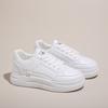 2024 Women's White Korean Style Thick Sole Sneakers: Versatile Autumn Casual Shoes