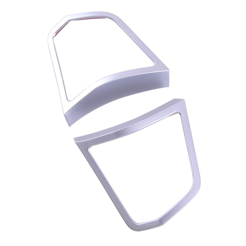 2Pcs Steering Wheel Button Decoration Frame Panel Cover Trim Fit for BMW 5 7 series F10 F18 F01 2009-2011 2012 2013 2014 2015