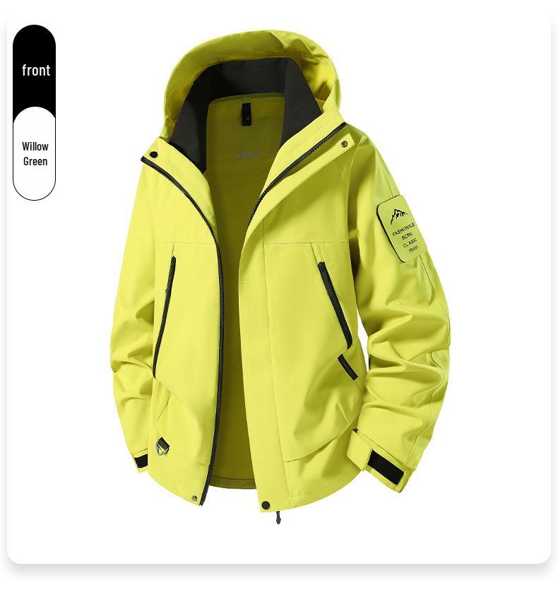 Mountain Windproof Waterproof Hooded Jacket for Outdoor Hiking and Climbing - Unisex