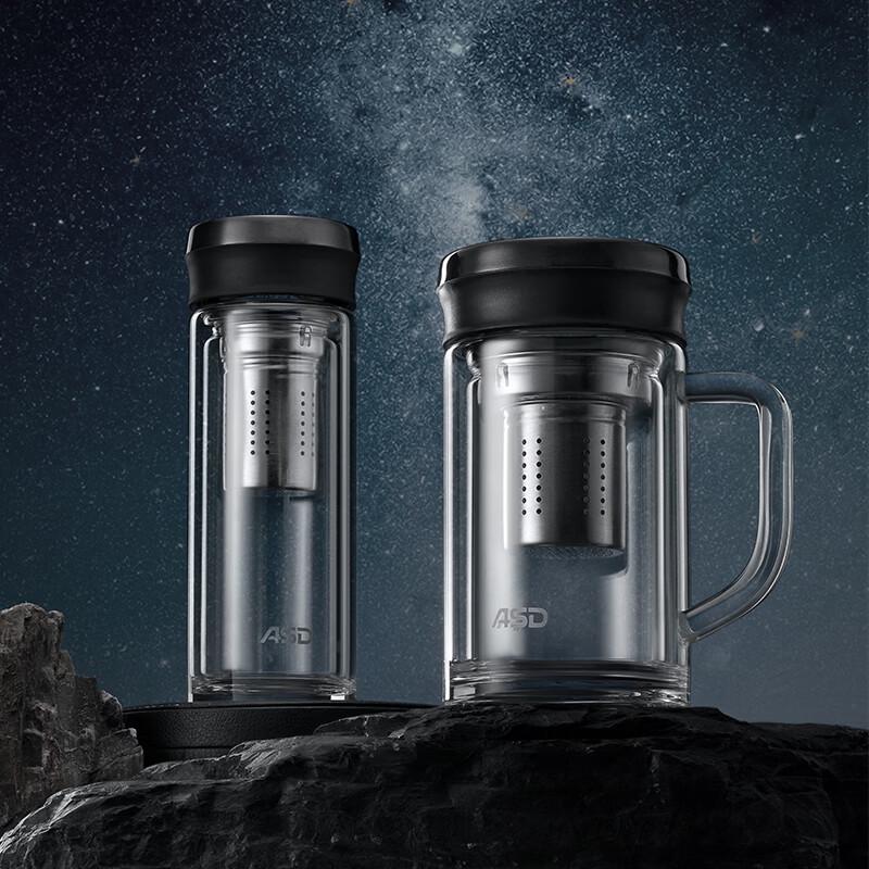 Aishida Double-Layer Glass Office Cup