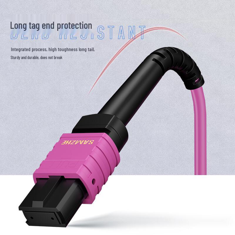 SAMZHE MPO-MPO 12-Core OM4 Fiber Optic Patch Cable