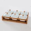 Qianxing Ceramic Snack Serving Platter with Lids