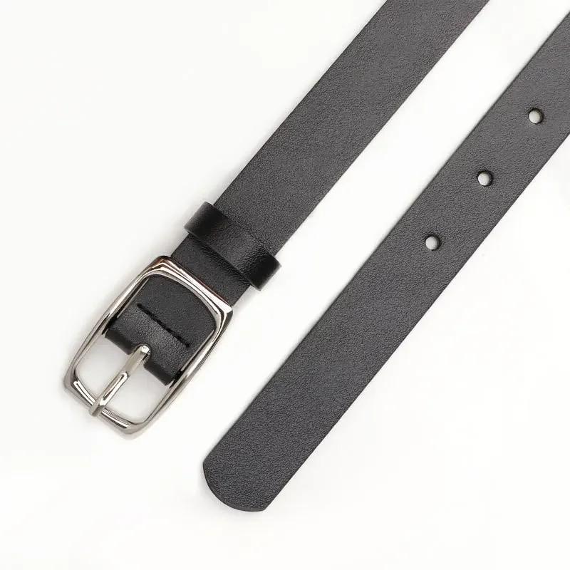 Fashionable Womens Leather Waist Belt With Metal Pin Closure For Chic Office Looks