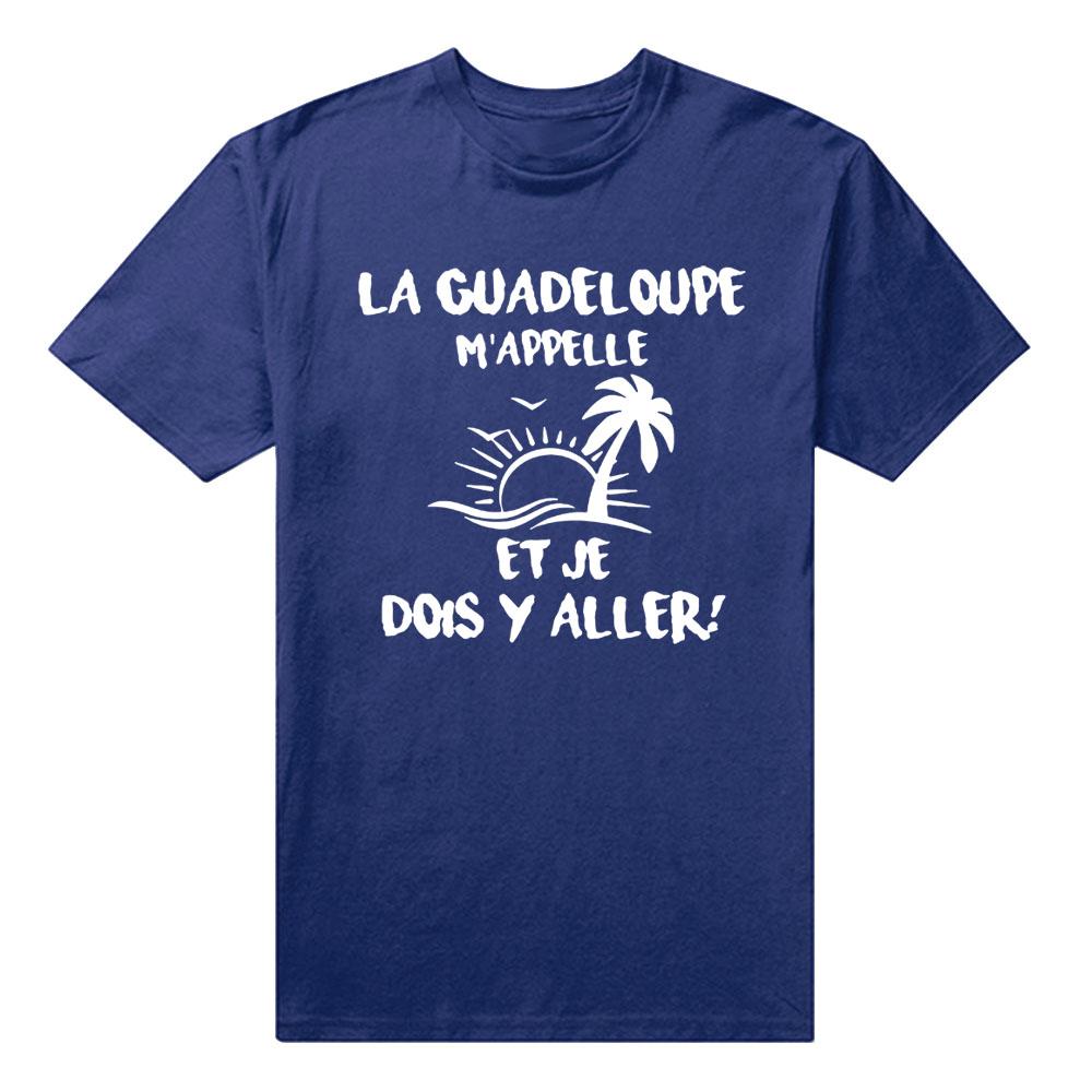 Nový letní styl Guadeloupe bavlna krátký rukáv vtipné tričko grafické Harajuku hip hopové tričko streetwear