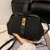 Autumn New Small Bag Texture Fashionable Portable Clip Shell Bag Simple Shoulder Messenger Women's Bag