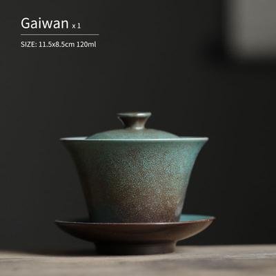 120ml Keramik Gaiwan Vintage Sancai Gaiwan Japanischer Stil Teezeremonie Schale