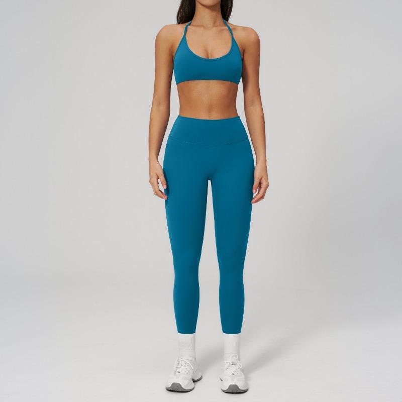 Grinding yoga suit women's quick-drying bra fitness suit outdoor running sports trousers yoga suit