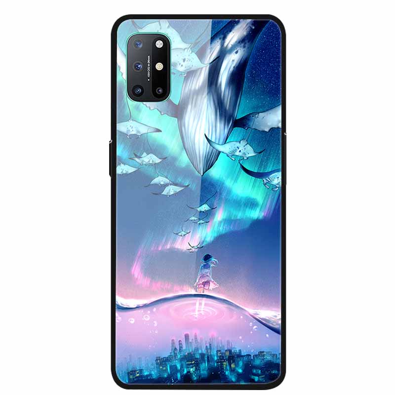 For OnePlus 8T Cases 8 Fashion Tempered Glass Hard Back Covers for Oneplus 8 Phone Cases Soft Bumper Fundas Oneplus8 8 T