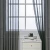 Cortina de tule para cozinha, cor sólida, moderna, europeia, tecido, janela, cortina para sala de estar, lozujoju, decoração de casa, 1 peça