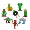 8 Stück 1 Set Italienischer Hirnfraß Plastikspielzeug Action-Figur, Tung Tung Tung Sahur Tralalero Tralala Dekorativ, Schreibtischornamente, Weihnachtsgeschenke
