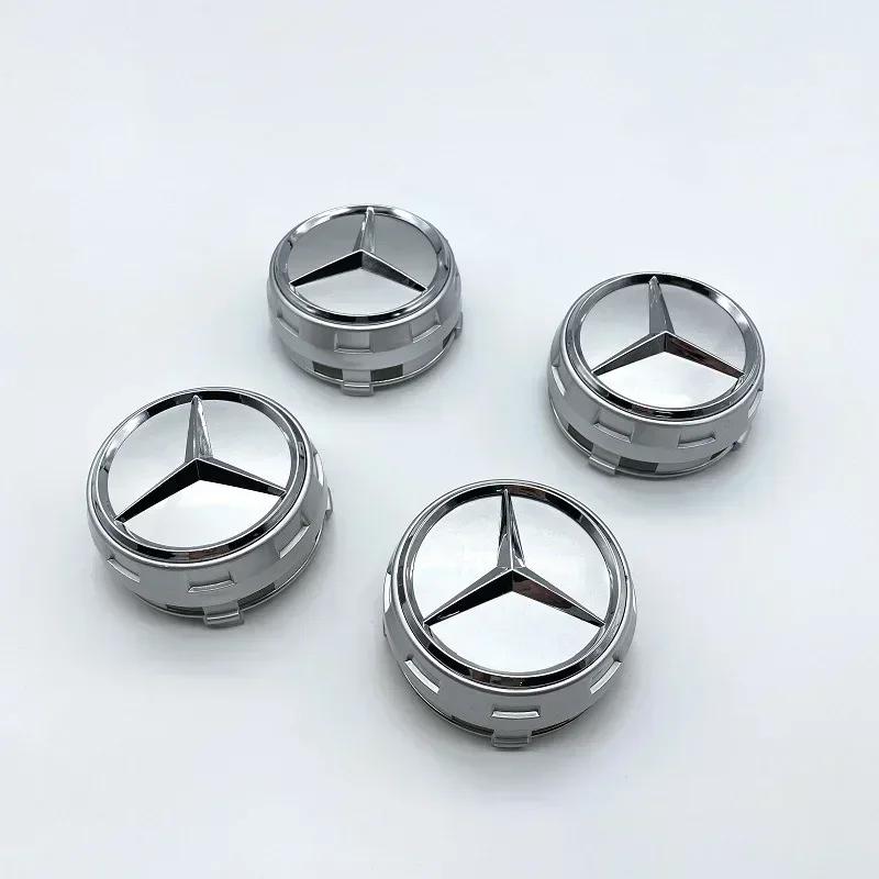 Pro Mercedes Benz Černá Červená Zvýšená Nové 4ks 75mm Pro Mercedes Benz AMG A0004000900 Styling Auta Krytky Středů Kol Kryty Středů Kol Znak